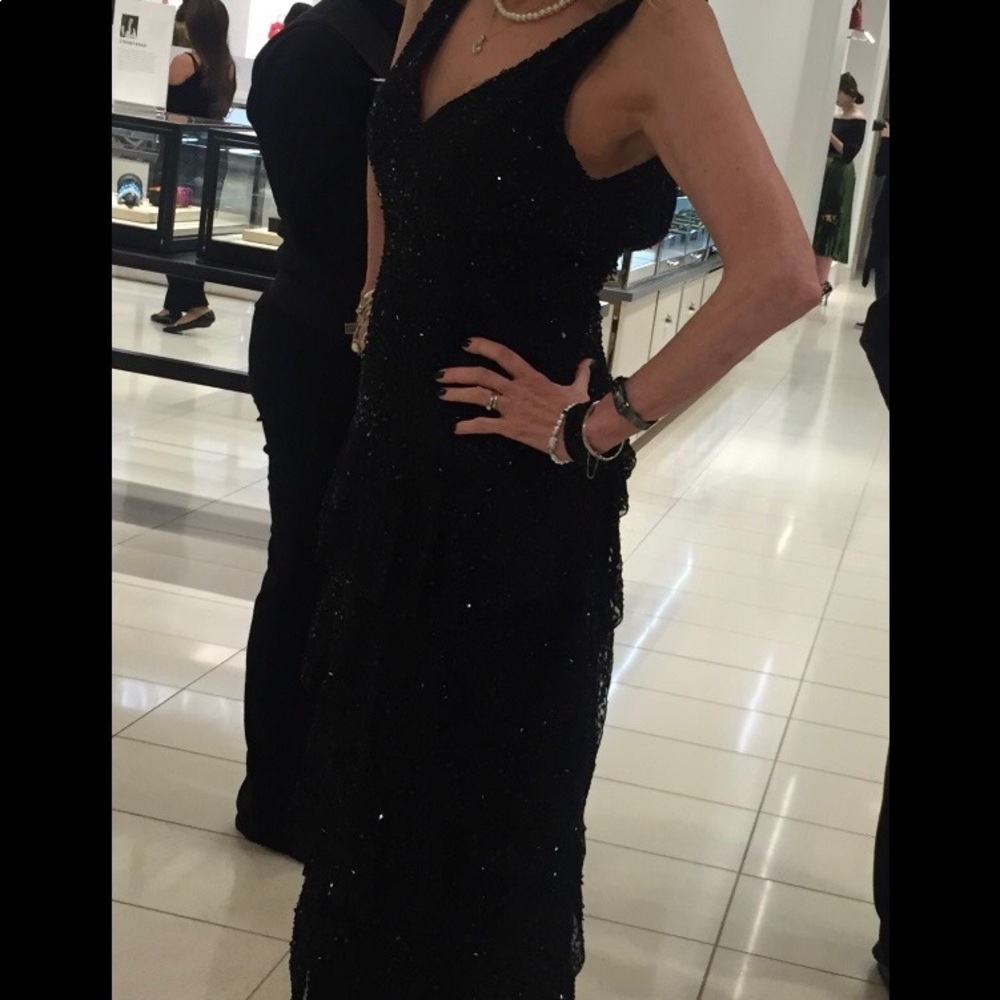 Alice and Olivia sequinned floor length gown